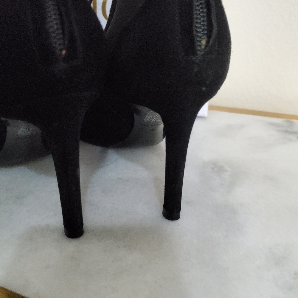 Christian Dior Black Suede Heeled Ankle Almond Toe Boot Shoe Women's Size 36 5.5 - Picture 7 of 15